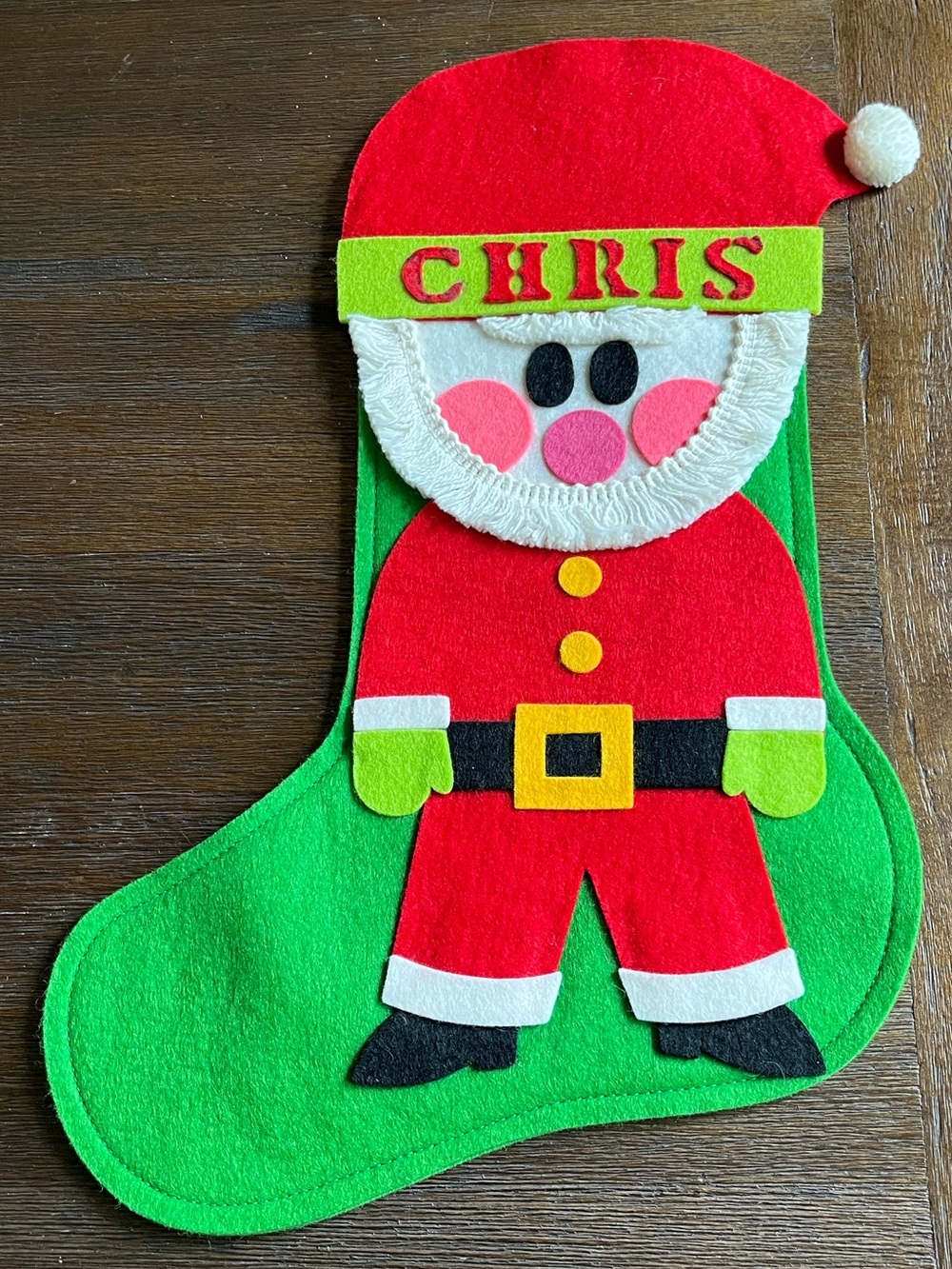 Felt Christmas Stocking | Santa | Personalized “Chris”